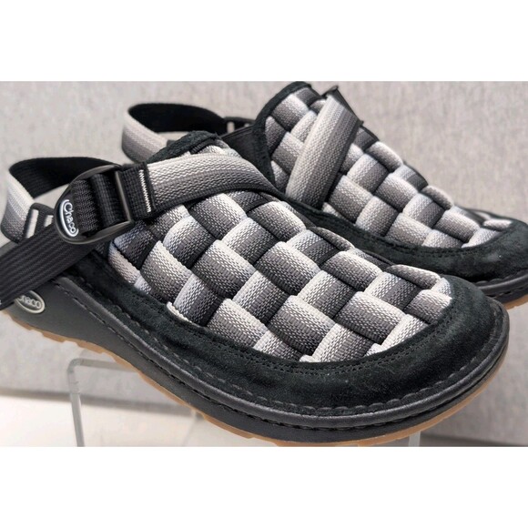 Chaco Shoes - Chaco Canyon Woven Clog Womens Sz 10 Black/White Slip On Adjustable Hiking Shoes